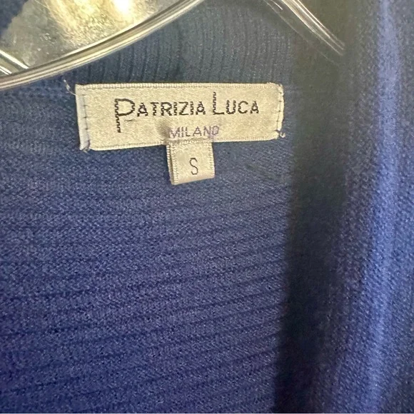 đź’™Patrizia Luca đź’™Milano đź’™Navy Open Front Cardigan đź’™Flowy Pleated Nylon Backđź’™ - Picture 4 of 5